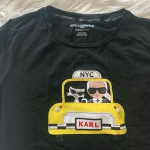 Karl Lagerfeld black taxi t-shirt